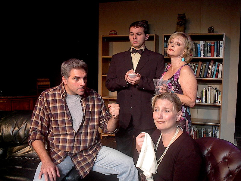 "Don't Cry For Me, Pasadena" (L-R) Philip Restivo, Matt Crabtree, Darcy Shean, MaryBeth Scherr (seated)